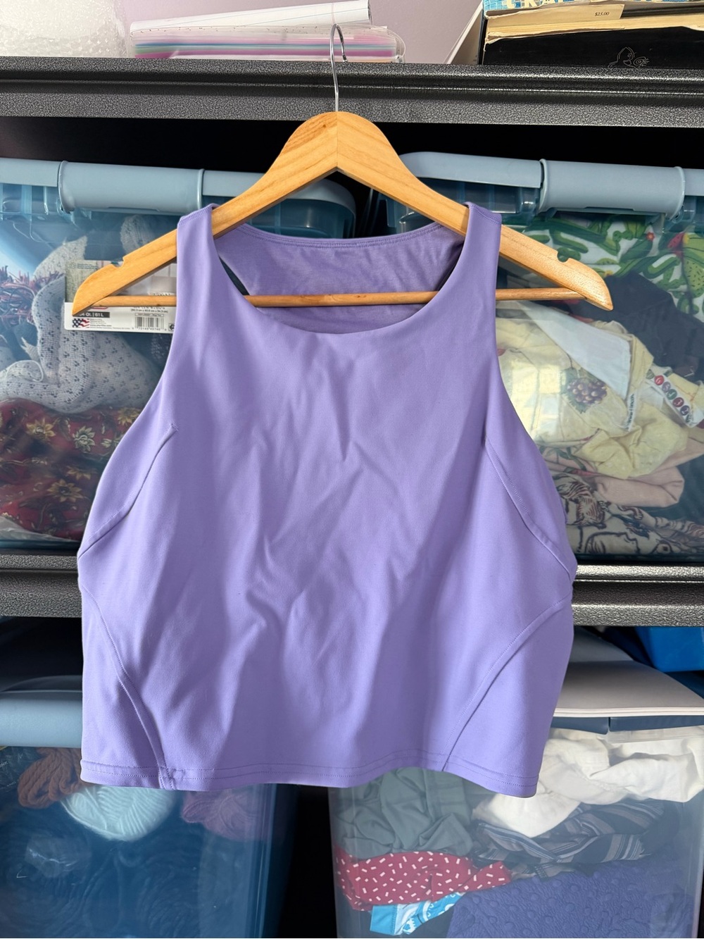 Lululemon Align Lavender Purple Women's Sleeveless Crop Tank Bra Top 14